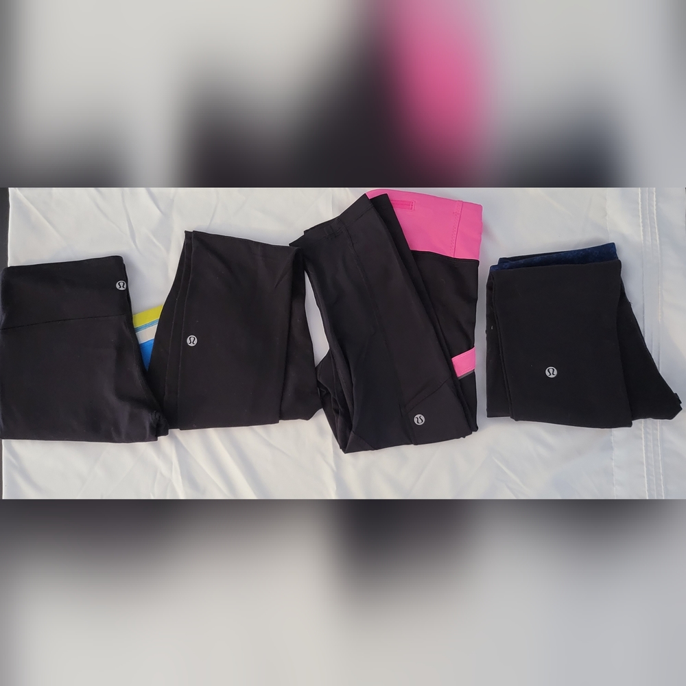 Four Lululemon Leggings (size 4 & 6)